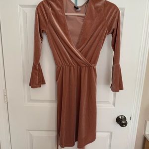 Velvet rose gold H&M dress - worn once!